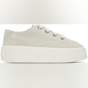 Maison Martin Margiela MM6 grey suede platform sneakers size 40 BNWOB